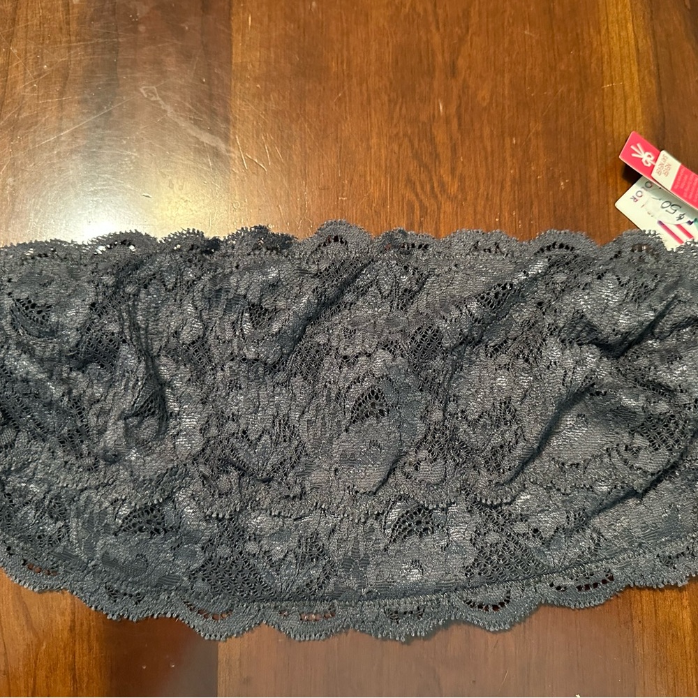 Cosabella Bandeau Bra “ Flirtie” Italian Lace Stretch Small Anthracite (grey)